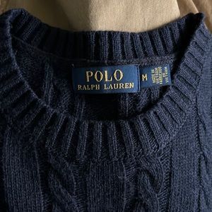 Navy Blue Polo Sweater